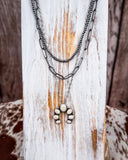 Dusty Squash Blossom Layer Fashion Necklace