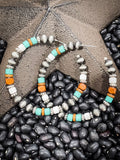 Vibe Navajo Style Pearl Large Hoops