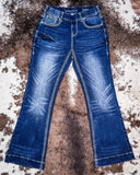 Flat lay of the Cowgirl Tuff Pull-On Buck Off Trouser.