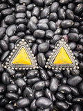 Pollux Stud Earrings- Yellow