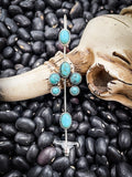 Turquoise Squash Blossom Ear Pin
