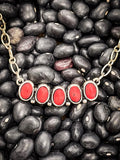 Wren Stone Choker - Red