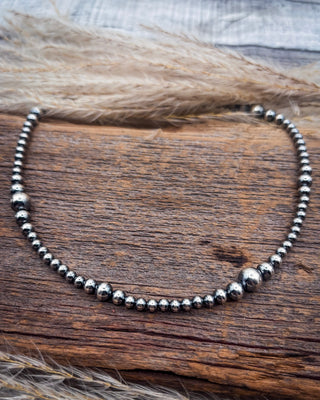 Marin Graduated Sterling Silver Pearl Necklace (15"-22")