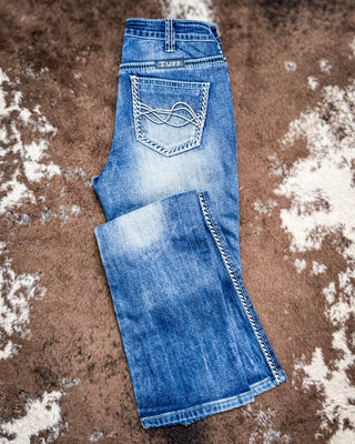 Famous Flannel Bootcut Jeans by Cowgirl Tuff