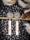 Ember Dangle Earrings - White