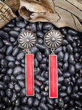 Ember Dangle Earrings - Red