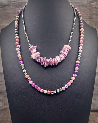 Elodie Purple Variscite and Sterling Silver Choker