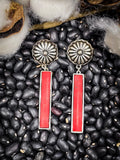 Ember Dangle Earrings - Red