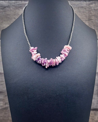 Elodie Purple Variscite and Sterling Silver Choker