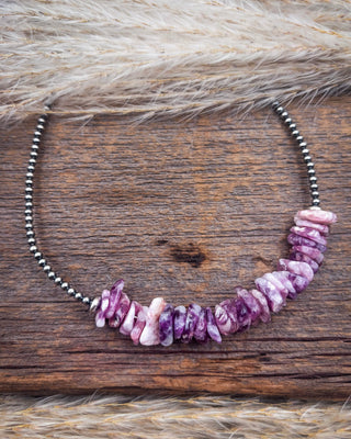 Elodie Purple Variscite and Sterling Silver Choker