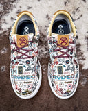 Rodeo Remix Twisted X Hooey Loper Sneaker - Toasted Almond and Multi on cowhide.