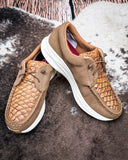 Bria Twisted X Feather X Slip-On Shoe - Tan and Toasted Coconut on cowhide.