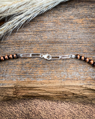 Ranch Rhythm Graduated Copper Pearl Necklace