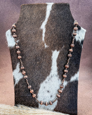 Copperline Fluted Copper Pearl Necklace