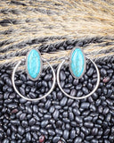 Sage Hollow Fashion Hoop Earrings displayed on beans and wheat.