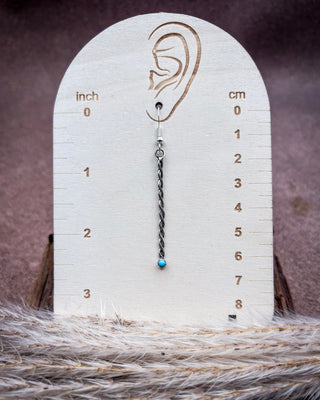 Dot Turquoise Twisted Wire Earrings by Katrina Tsosie
