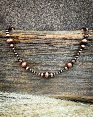 Trailmark Graduated Copper Pearl Necklace