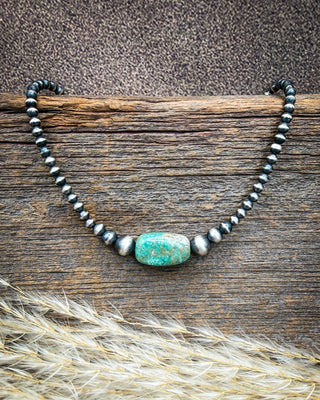 Stone Horizon Turquoise & Sterling Silver Pearl Necklace