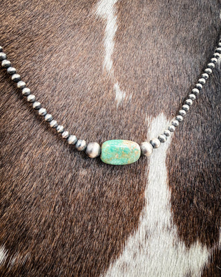 Stone Horizon Turquoise & Sterling Silver Pearl Necklace