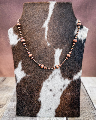 Trailmark Graduated Copper Pearl Necklace