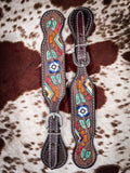 Royal King Aztec and Flower Spur Straps