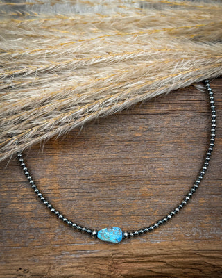 Center Stage Golden Hills Turquoise & Sterling Silver Pearl Necklace
