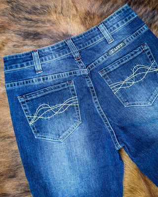 Freedom 2 Bootcut Jeans in Dark Indigo by Cowgirl Tuff