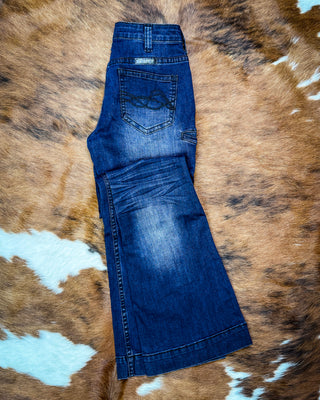 Sapphire Sport Trouser Jeans in Dark Wash by Cowgirl Tuff
