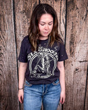 Six Shooter Distressed Graphic Tee - Faded Black