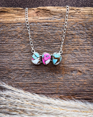 Blush Horizon Cotton Candy Sterling Silver Necklace