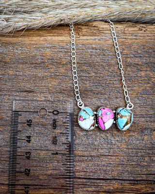 Blush Horizon Cotton Candy Sterling Silver Necklace
