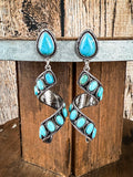 Sister Post Dangle Earrings - Silver