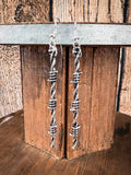 Wire Dangle Earrings - Silver