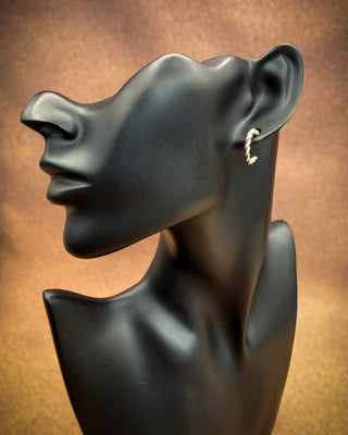 Twisted Charm Sterling Silver Hoop Earrings