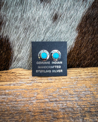 Turquoise Dew Stud Earrings