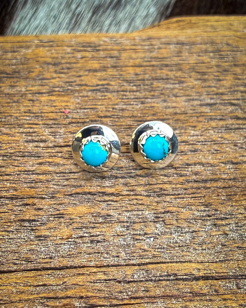 Turquoise Dew Stud Earrings