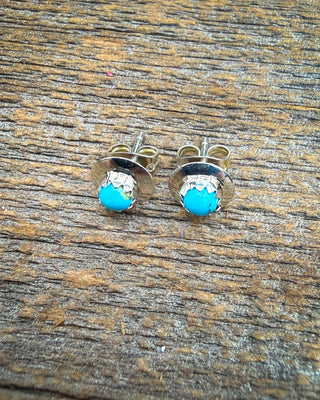 Turquoise Dew Stud Earrings