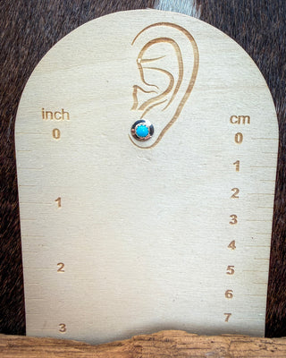 Turquoise Dew Stud Earrings