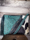 Bangtail Bag - Gretchen Crossbody Purse in Turquoise