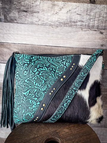 Bangtail Bag - Gretchen Crossbody Purse in Turquoise