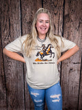We Ride at Dawn Graphic Tee - Sand