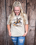 We Ride at Dawn Graphic Tee - Sand
