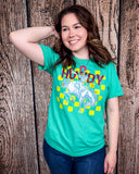 Buckin Babe Howdy Graphic Tee - Island Green