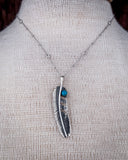 Tamia Genuine Turquoise Feather Necklace