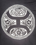 Zoom in of the design on the back of the Concho Hooey T-Shirt.