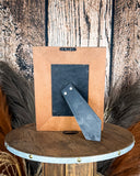 Back view of the Myra Bag - Classic Country Photo Frame on a wood background.