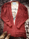 Aspen Popcorn Sweater- Rust
