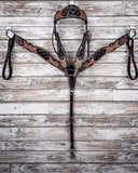 Signature Western Breast Collar and Headstall displayed on wood background.