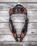 Signature Western Headstall displayed on wood background.