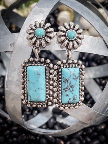 Lacey Earrings - Turquoise